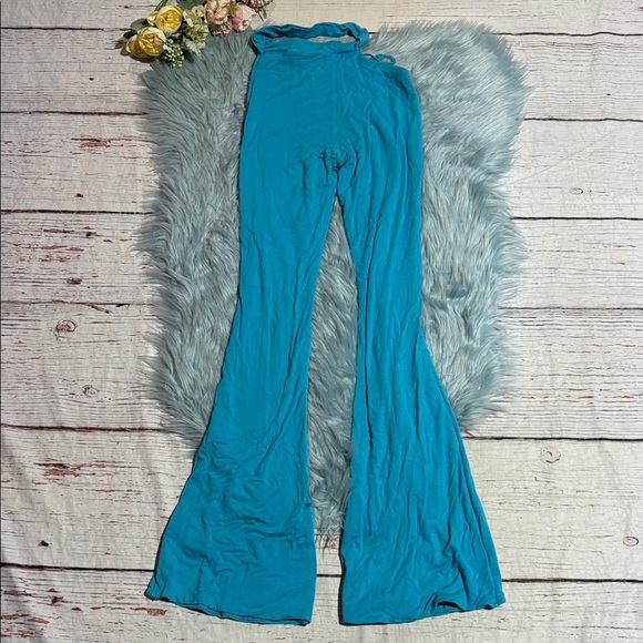 Oh Polly Turquoise Flare Pants sz 0 - Picture 8 of 8